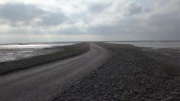 Mand Adası Yakınlarındaki Wadden Denizi Unesco Ulusal Parkı Kuzey Denizi — Stok video