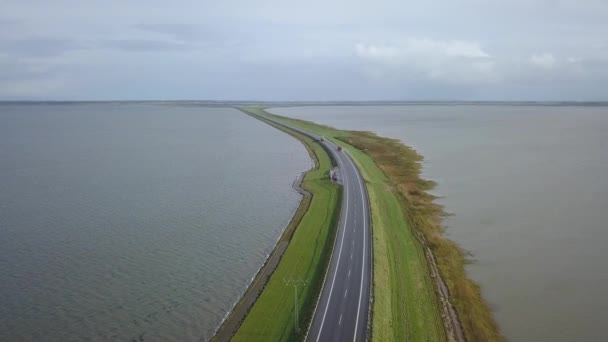 Tillfartsväg Till Romo Danska Vadehavets Nationalpark — Stockvideo
