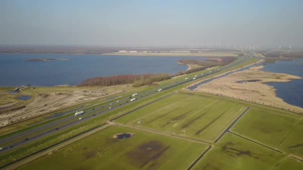 Offshore Molino Viento Granja Westermeerwind Por Urk Países Bajos — Vídeos de Stock