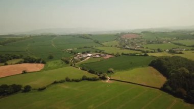 Somerset İngiltere 'de Blue Anchor ve Minehead arasındaki tepelerin havası.