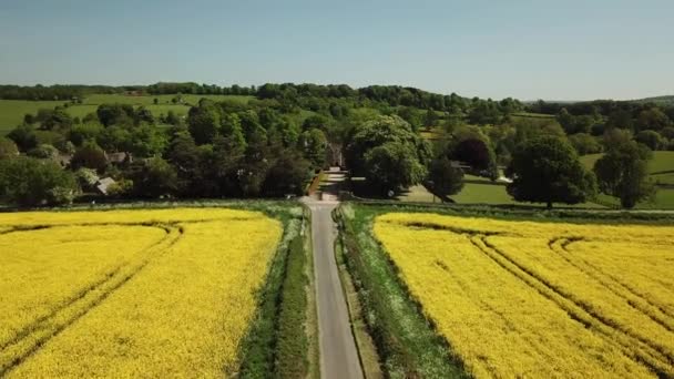 Aerial English Casa Campo Cotswolds Inglaterra — Vídeo de Stock