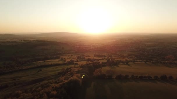 Zdjęcie Złotego Zachodu Słońca Scenerii Cotswold Anglii — Wideo stockowe