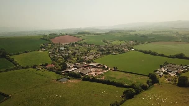 Flygfoto Över Kullarna Mellan Blå Anchor Och Minehead Somerset England — Stockvideo