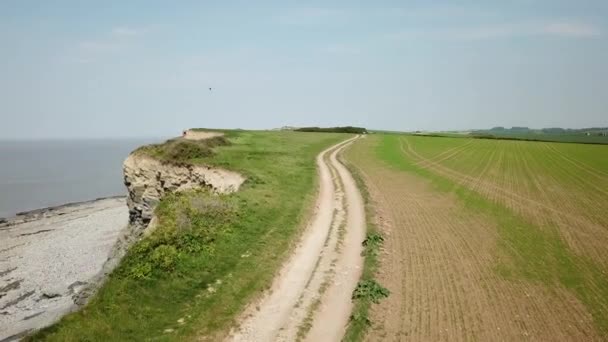 Kilve Playa Famosa Por Ser Costa Jurásica Canal Bristol — Vídeo de stock