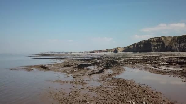 Kilve Sahili Bristol Kanalı Ndaki Jurassic Sahili Yle Ünlüdür — Stok video
