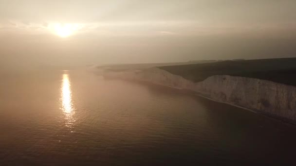 Seven Sisters Série Křídových Útesů Lamanšského Průlivu — Stock video