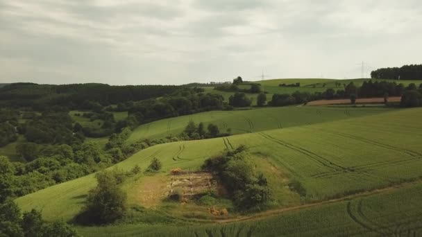 Eifel Národní Park Přírodní Kopce Krajina Letecký — Stock video