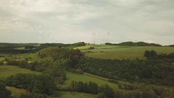 Parque Nacional Eifel Colinas Naturais Paisagem Aerial — Vídeo de Stock