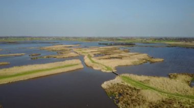Doğadaki güzel sulu arazinin hava görüntüleri Zevenhoven 'ı ihtiva ediyor.
