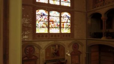 Hollanda, Hoorn 'daki güzel Katolik Koepelkerk kilisesinin görüntüleri.