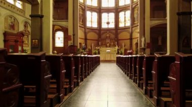 Hollanda, Hoorn 'daki güzel Katolik Koepelkerk kilisesinin görüntüleri.