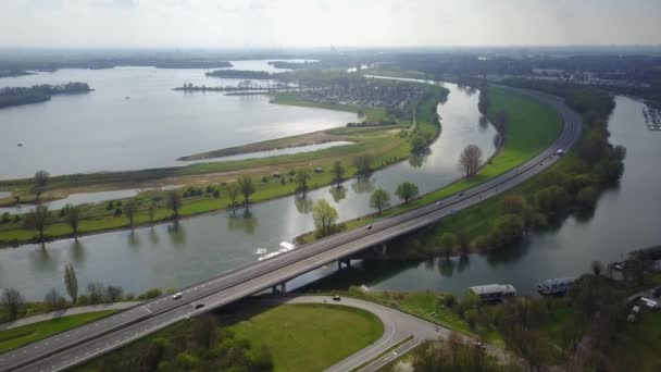 Autopista Cruce Concurrida Autopista A27 Países Bajos — Vídeos de Stock