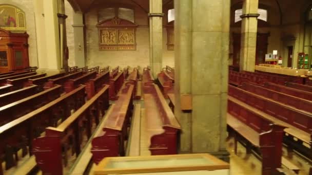 Beeldmateriaal Van Prachtige Katholieke Koepelkerk Met Orgel Hoorn Nederland — Stockvideo