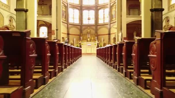 Imágenes Hermosa Iglesia Católica Koepelkerk Con Órgano Hoorn Países Bajos — Vídeos de Stock