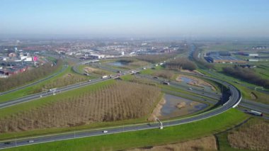 Hollanda 'da otoyol kavşağı meşgul A2 ve A27 otoyolu