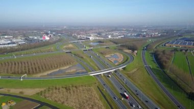 Hollanda 'da otoyol kavşağı meşgul A2 ve A27 otoyolu