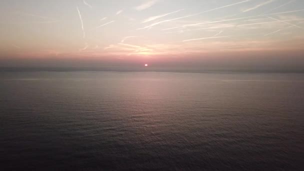 Scénické Záběry Západu Slunce Nad Mořem — Stock video