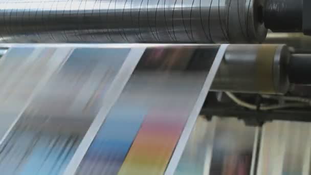 工业性印刷单张及杂志的特写短片 — 图库视频影像