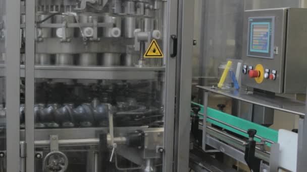 Close Footage Jam Factory Assembly Line — Stock Video