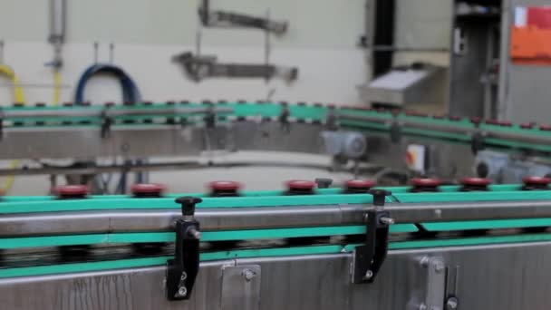 Close Footage Jam Factory Assembly Line — Stock Video