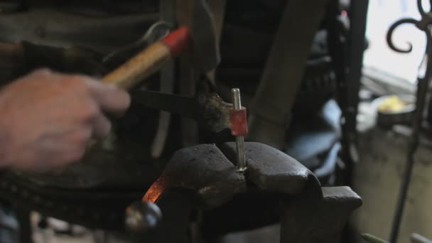 Blacksmith Forges Metal Forge Heavy Metals — Stock Video