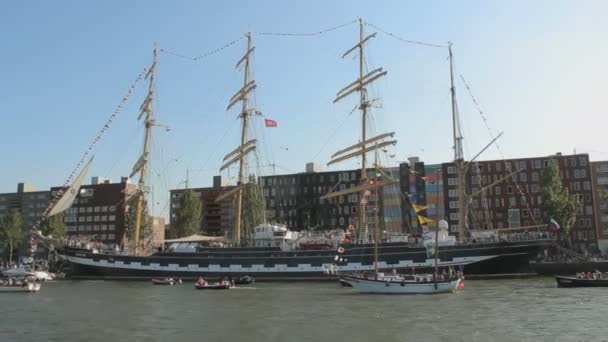 Primeira Edição Sail Foi 1975 Enquanto Isso Sail Amsterdam Cresceu — Vídeo de Stock