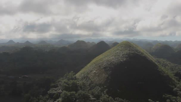 Chocolate Hills Formación Geológica Provincia Bohol Filipinas — Vídeo de stock