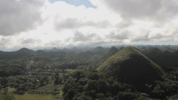 Шоколадні Пагорби Геологічне Утворення Провінції Бохол Філіппіни — стокове відео