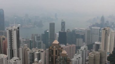 Asya 'nın finans başkenti Hong Kong' daki gökdelenler..