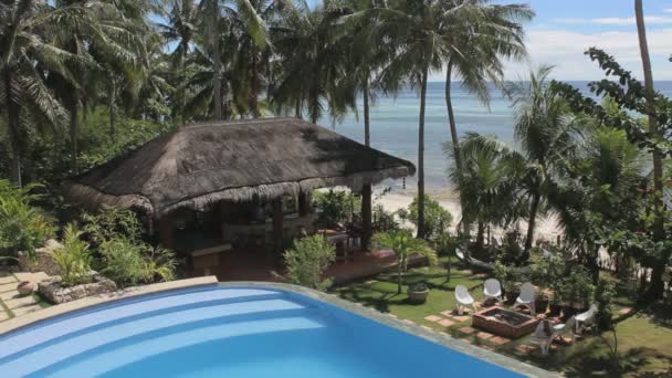 Vue Sur Mer Piscine Avec Bord Infini — Video