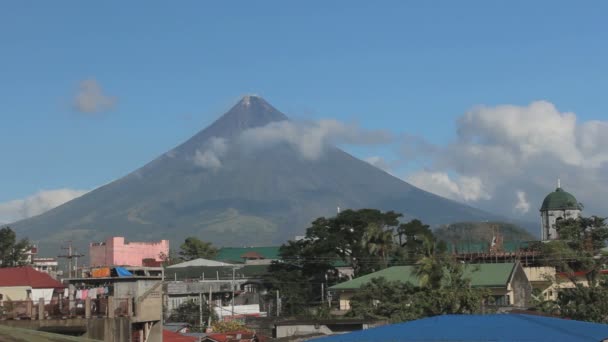 Čistý Výhled Horu Vulcano Mayon Legazpi Filipíny — Stock video