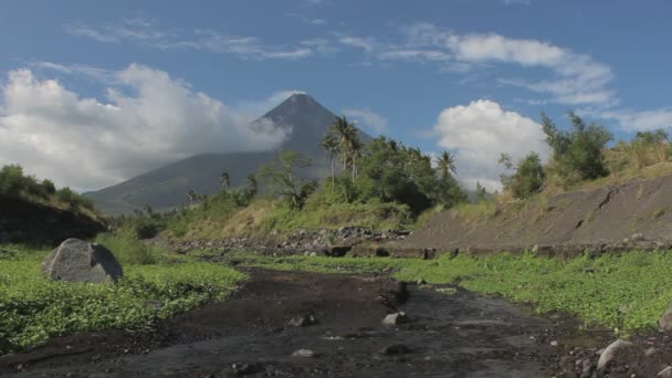 Čistý Výhled Horu Vulcano Mayon Legazpi Filipíny — Stock video