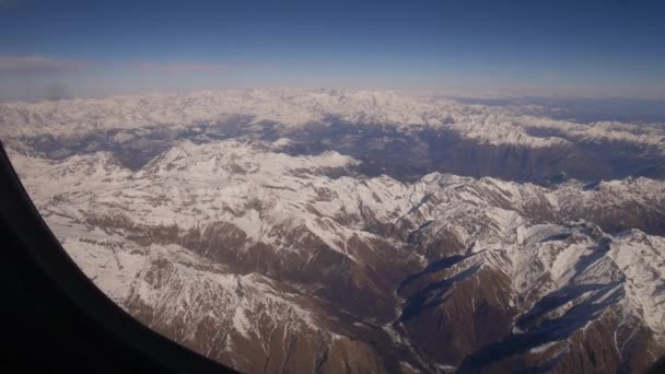 Γραφικό Υλικό Από Τις Άλπεις Αεροφωτογραφία Από Αεροπλάνο — Αρχείο Βίντεο
