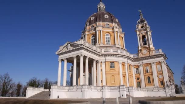 欧洲古城古大教堂的风景画 — 图库视频影像