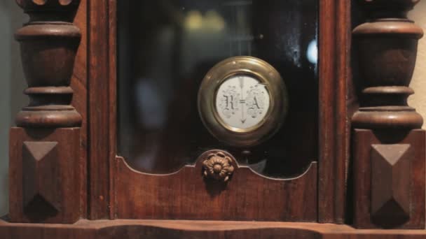 Mecanismo Interior Viejo Reloj Antiguo — Vídeos de Stock