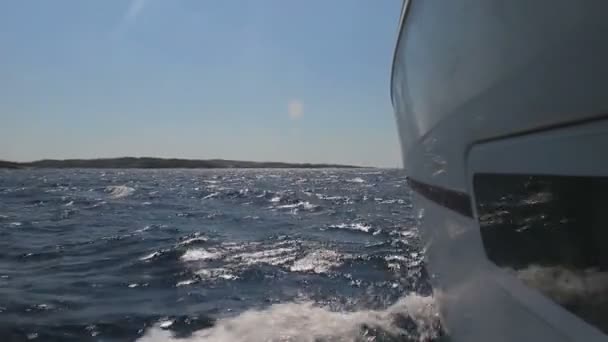 Beautiful Shots Colorful Life Greece Sailing Boats Blue Water Nice — Stock Video