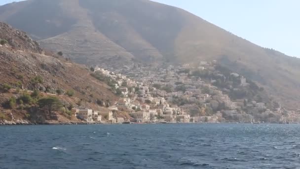 Szenische Aufnahmen Vom Segeln Griechenland Entlang Der Küste — Stockvideo