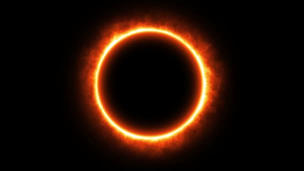 des images rapprochées d'un cercle de feu. Joli plan animé pour tout type d'utilisation.