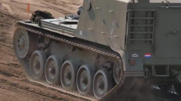 2016 Soest August Military Tanks Woi Woii Being Demonstrated Huge — Stock Video