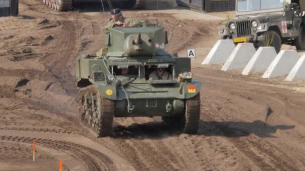 2016 Soest August Militära Stridsvagnar Från Woi Och Woii Demonstreras — Stockvideo