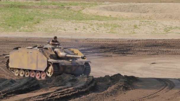 2016 Soest August Militaire Tanks Uit Woi Woii Worden Gedemonstreerd — Stockvideo