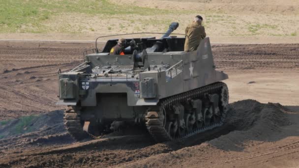 Soest August 2016 Militärpanzer Der Woi Und Woii Werden Einer — Stockvideo