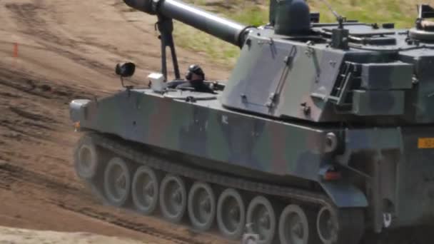 2016 Soest Agosto Tanques Militares Woi Woii Sendo Demonstrados Uma — Vídeo de Stock