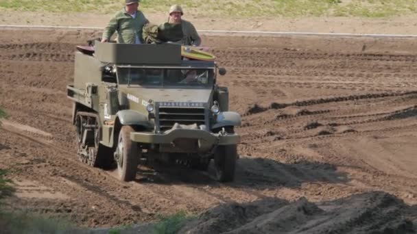 2016 Soest August Militära Stridsvagnar Från Woi Och Woii Demonstreras — Stockvideo