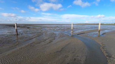 Güneşli bir günde güzel sahil manzarası.