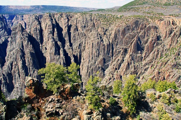 Cañón Negro Del Parque Nacional Gunnison Área Recreativa Gunnison Point — Foto de Stock