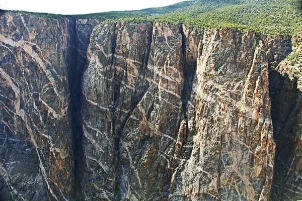 Gemalte Wand Schwarzen Canyon Des Gunnison Nationalparks Und Erholungsgebiet Bei — Stockfoto