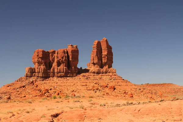 Red Rock Formation Navajo Indian Reservation Shiprock Northern New Mexico — Stock Photo, Image