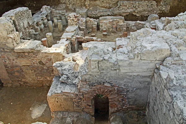 Tredje Eforatet Aten Fornminnen Regeringstiden Kejsaren Hadrianus Tittar Utgrävda Arkeologiska — Stockfoto