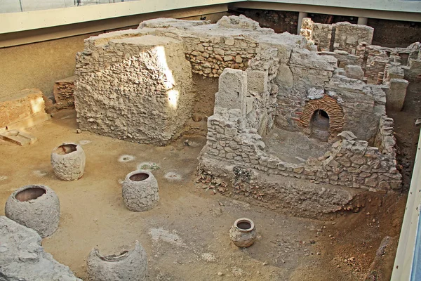 Terceiro Ephorate Atenas Antiquities Durante Reino Emperor Hadrian Olhando Subterrâneo — Fotografia de Stock